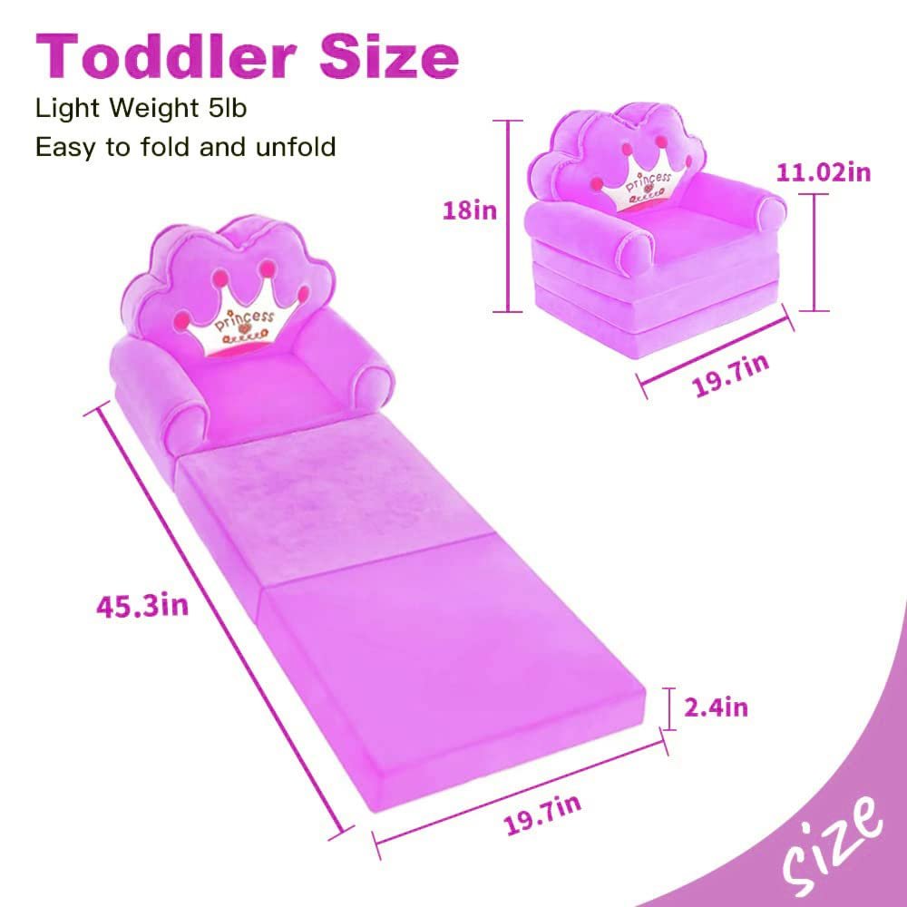 Saien Factory Customized Shape High Density Foam Topper Folding Sofa Cum Bed Kids Sofa Foam Children 3-folded Chair
