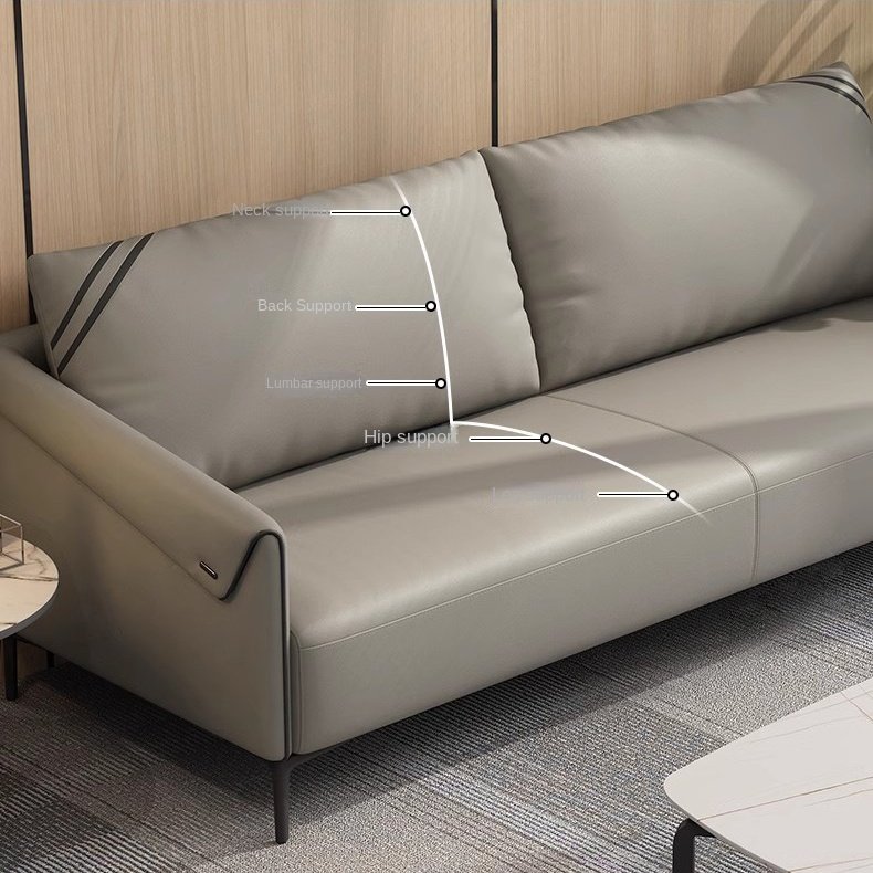 Simple Office Sofa The Best Price PU Leather Sofa with Coffee Table Set Office Room Furniture Synthetic Leather Modular Modern