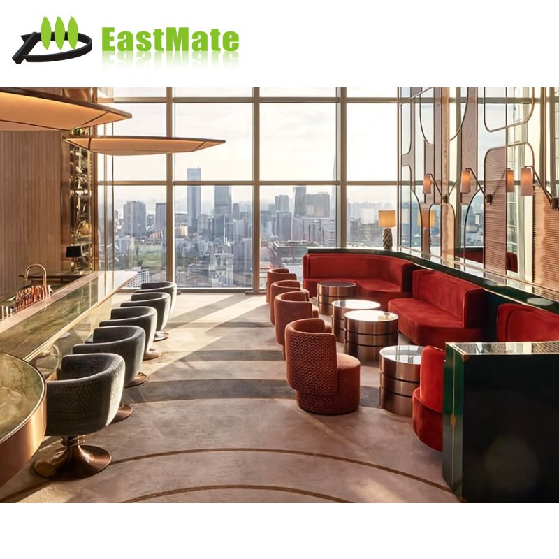 Luxury Modern Customized Hotel Apartment Cafe Restaurant Furniture Set Marble Table Leisure Chair Set Dining Table Wood