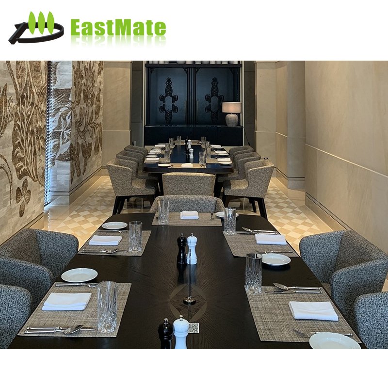 Luxury Modern Customized Hotel Apartment Cafe Restaurant Furniture Set Marble Table Leisure Chair Set Dining Table Wood