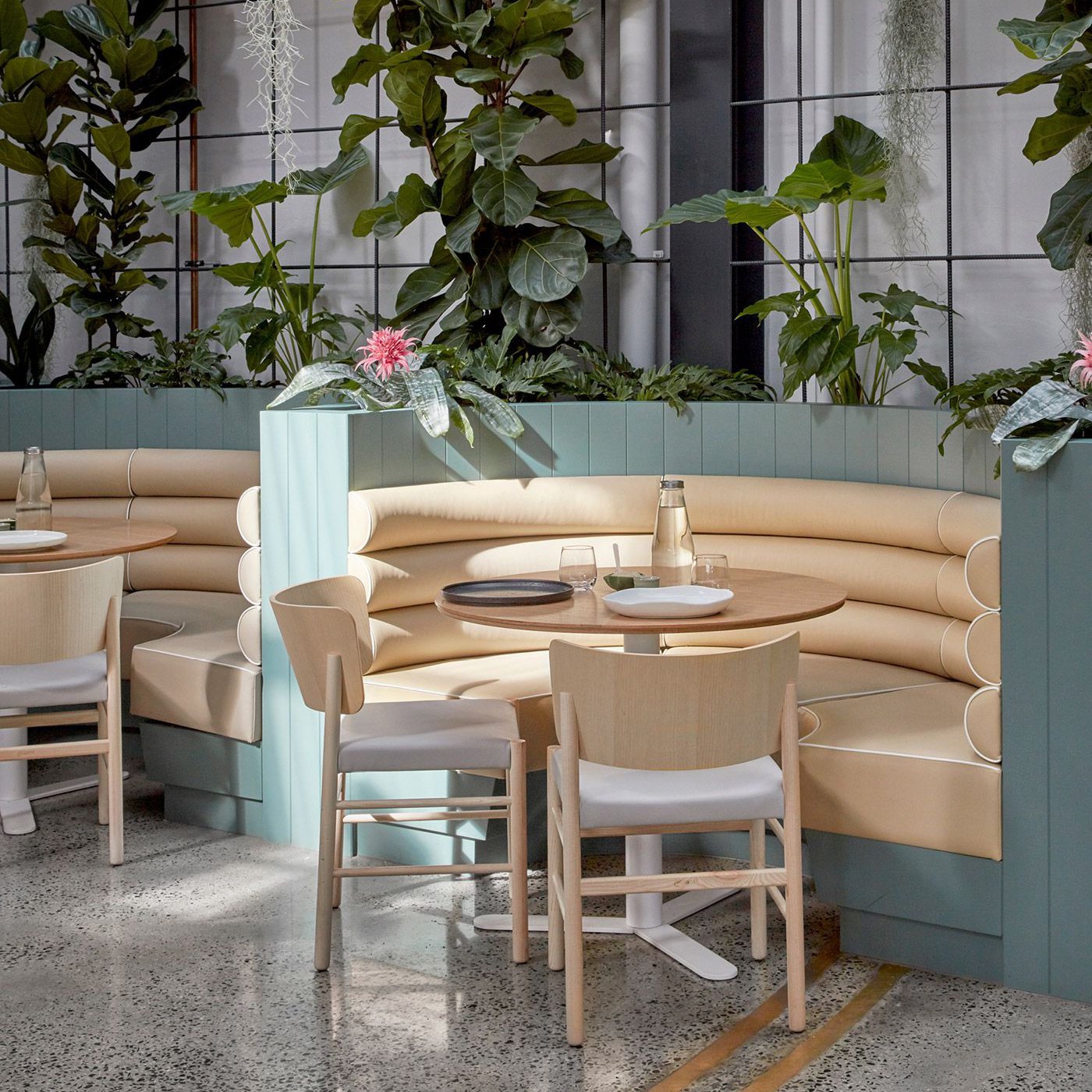Contemporary custom leisure restaurant dining room furniture leather U-shaped 3 seats booth sofa set