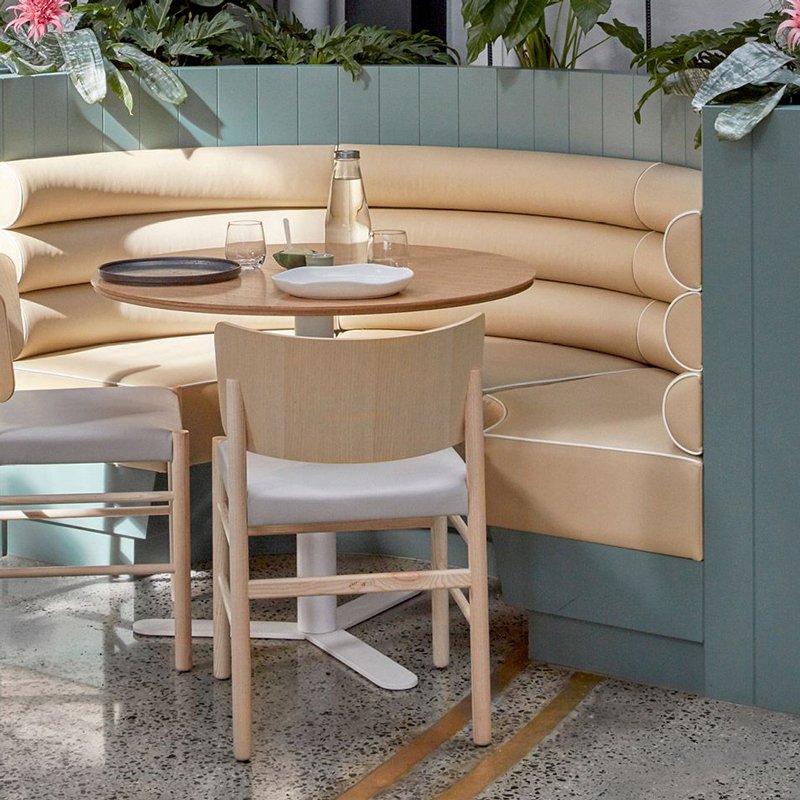 Contemporary custom leisure restaurant dining room furniture leather U-shaped 3 seats booth sofa set