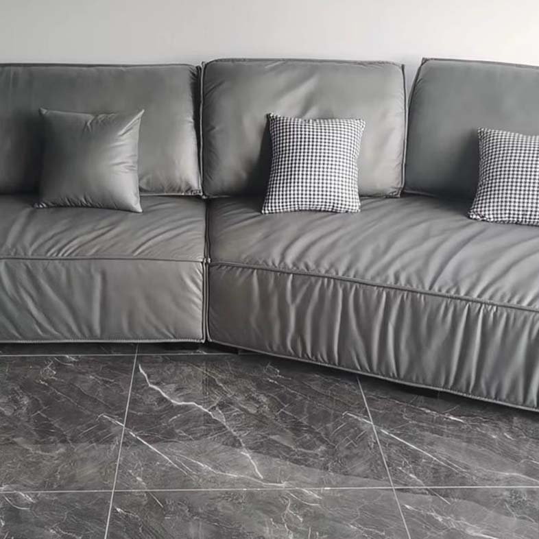 Italian Modern Nordic Luxury Living Room Furniture Special Shaped Corner Leathaire Fabric Sofa