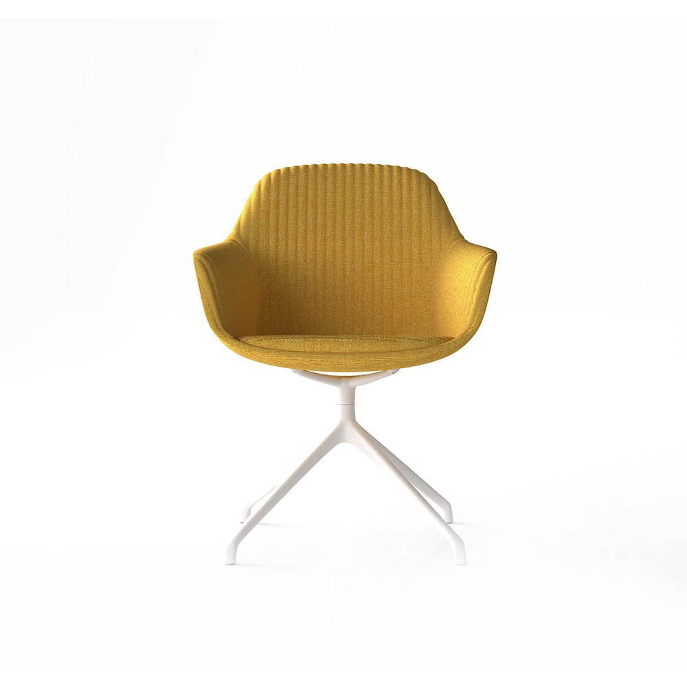 Nordic style modern yellow armchair lounge chair sofa for office area
