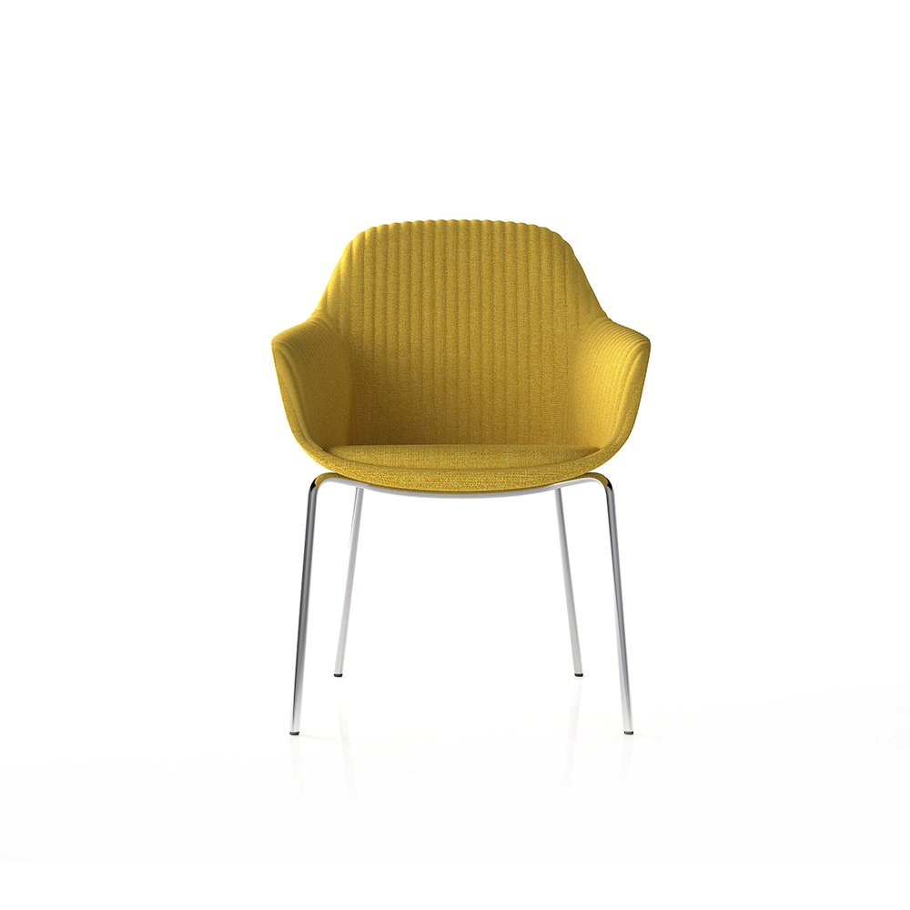 Nordic style modern yellow armchair lounge chair sofa for office area