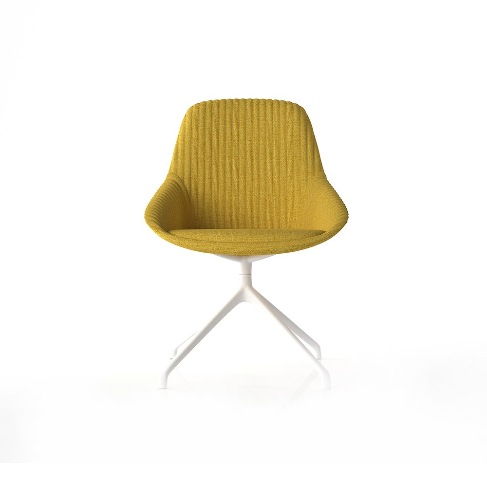 Nordic style modern yellow armchair lounge chair sofa for office area
