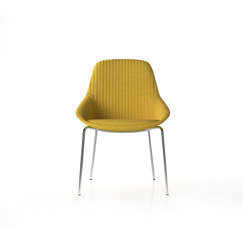 Nordic style modern yellow armchair lounge chair sofa for office area