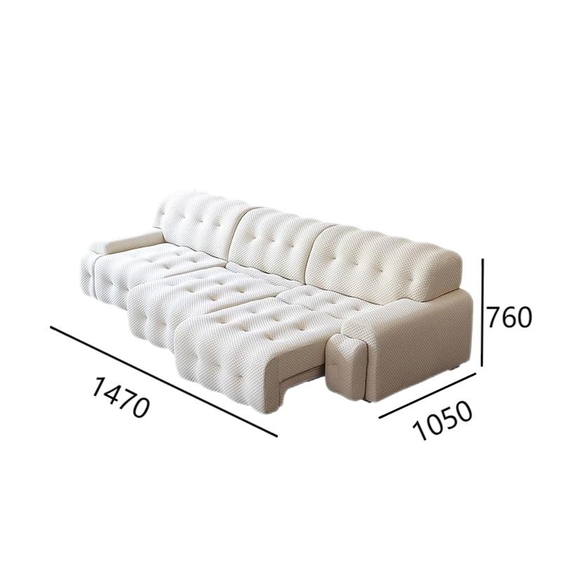 Rochburg Modern Italian Minimalist Electric Sectional Sofa Bed Set Simple Fabric Design Telescopic Wireless Remote Control