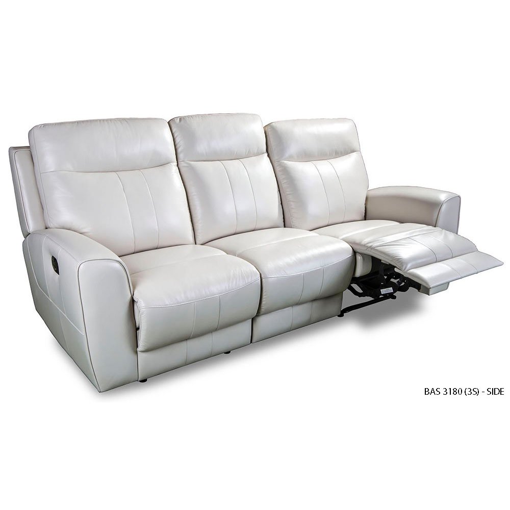 Recliner Sofa BAS3180 Living Room Modern Home Furniture Genuine Leather Fabric Modular Design 3+2+1 Couch Lounges Malaysia