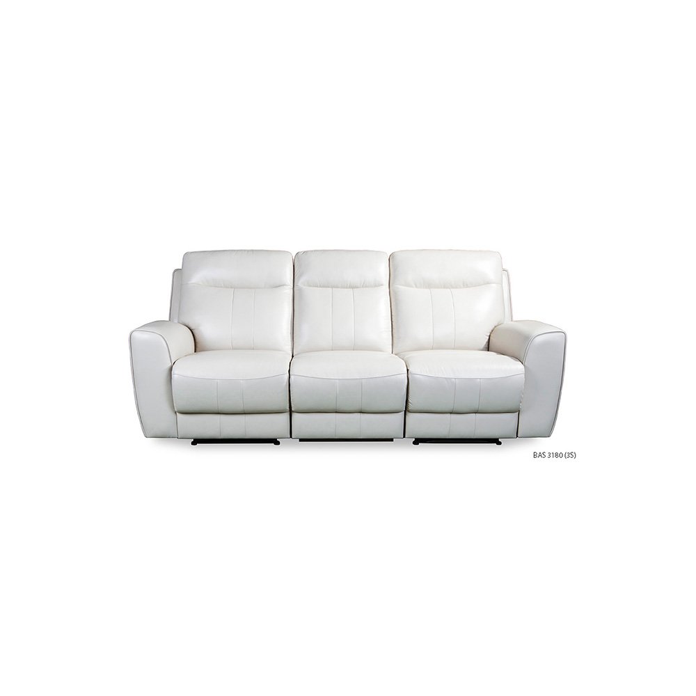 Recliner Sofa BAS3180 Living Room Modern Home Furniture Genuine Leather Fabric Modular Design 3+2+1 Couch Lounges Malaysia