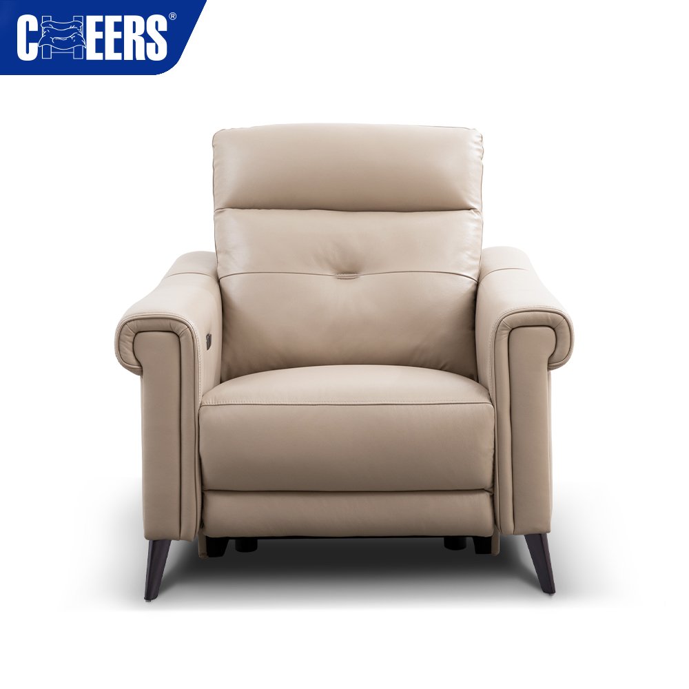 MANWAH CHEERS Power Adjustable Leisure Lazy Boy Recliner Relax Electric Leather Recliner Sofa Reclinable Chair