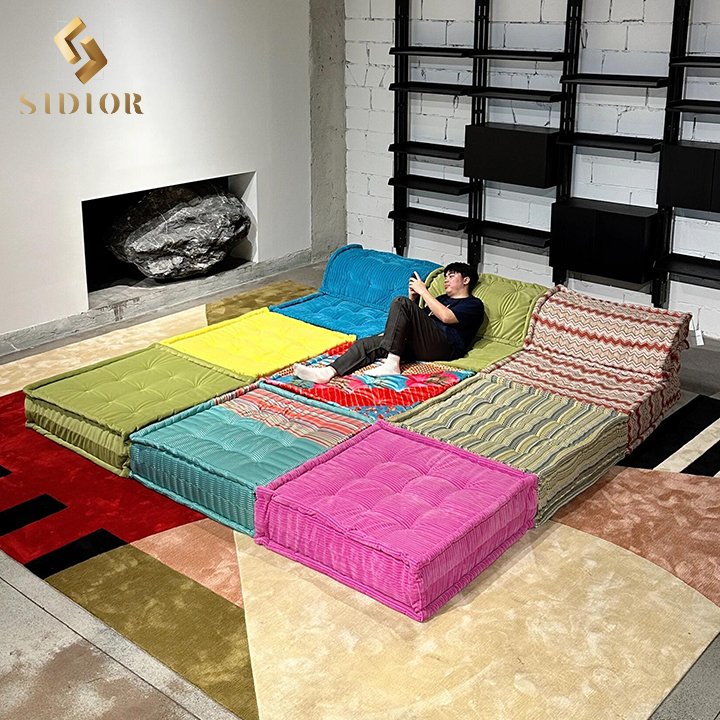 Living Room Furniture Floor Sofas Modular Set Mah Jong Sofa Cloud Couch Sectional Couch Modern Mahjong Sofa