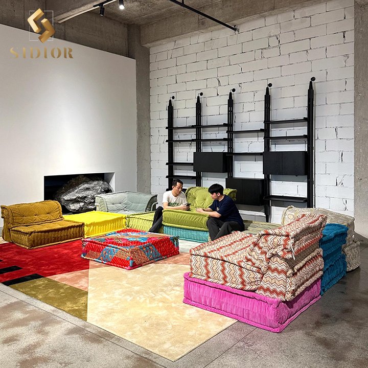 Living Room Furniture Floor Sofas Modular Set Mah Jong Sofa Cloud Couch Sectional Couch Modern Mahjong Sofa
