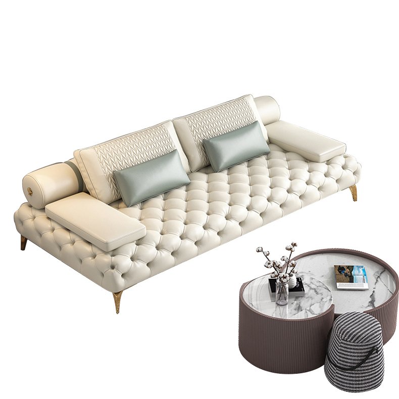 Chesterfield Luxury Leather Living Room Home Furniture Nordic Big Design Sofa Sets Bedroom Furniture Sofas Modernos Three Seat