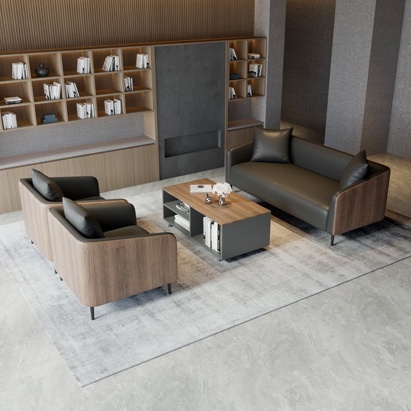 sectional sofa office room Waiting couches office furniture commercial hotel reception sofa set modern leather office sofa