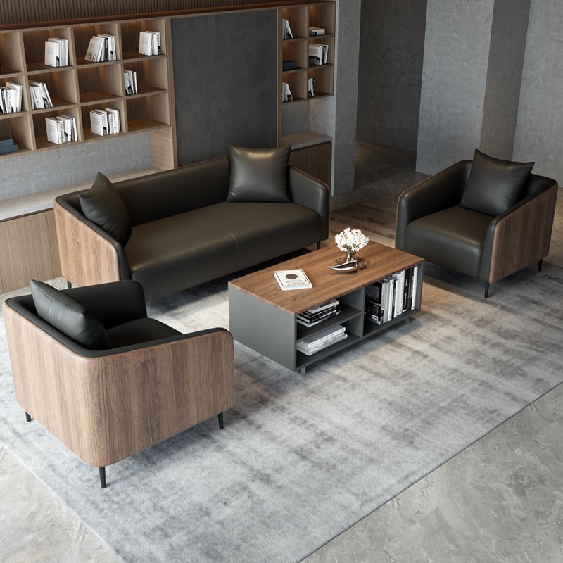 sectional sofa office room Waiting couches office furniture commercial hotel reception sofa set modern leather office sofa