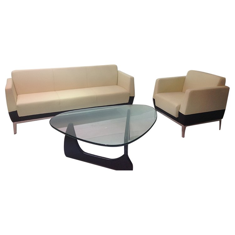 Hot Selling Cheap Custom 3 Seater Office Sofa. Ss Base luxury home beige office lounge sofa