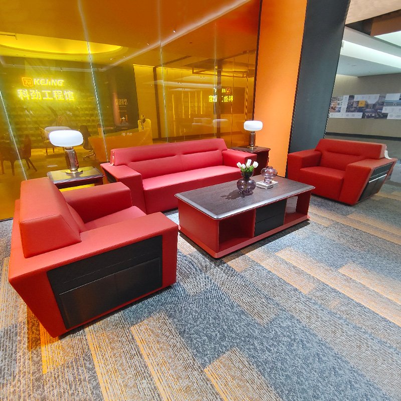 President office furniture genuine leather sofa reception room luxury office sofa