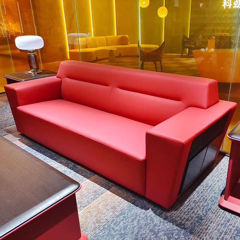 President office furniture genuine leather sofa reception room luxury office sofa