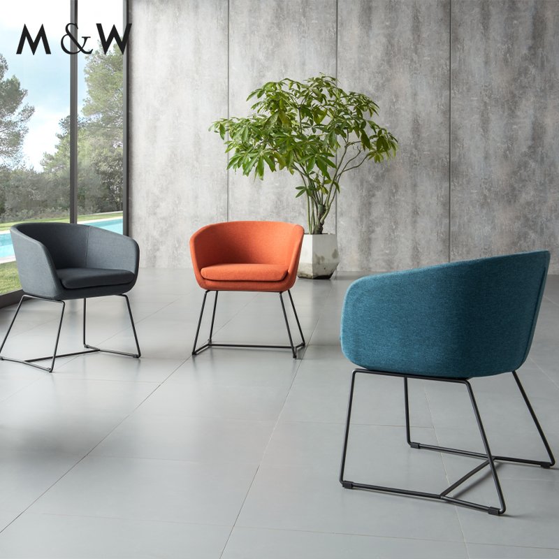 M&W Cheap Fashion Style Wooden Couches Luxury Modern Fabric Living Room Sofa Set Furniture For Office