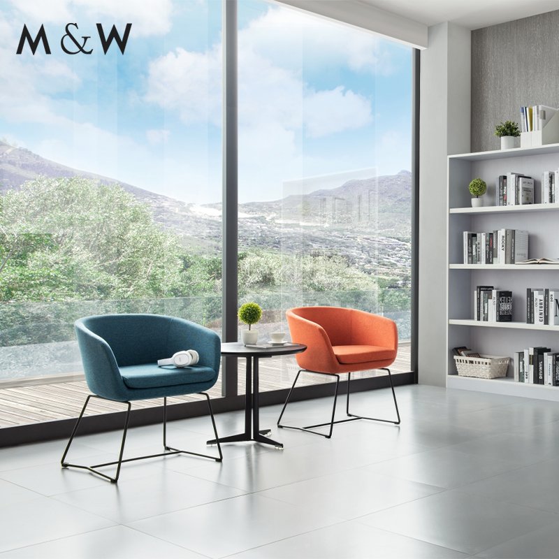 M&W Cheap Fashion Style Wooden Couches Luxury Modern Fabric Living Room Sofa Set Furniture For Office