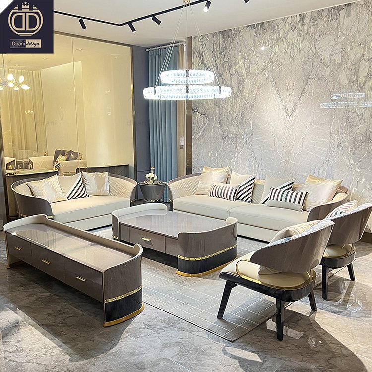 wooden living room accent sofa set furniture luxury modern china wholesale sofas for home luxury leather high quality