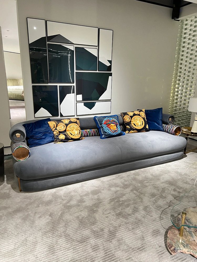 High quality elegant large contemporary L shape sectional sofa set furniture white luxury modern Italian leather corner sofa