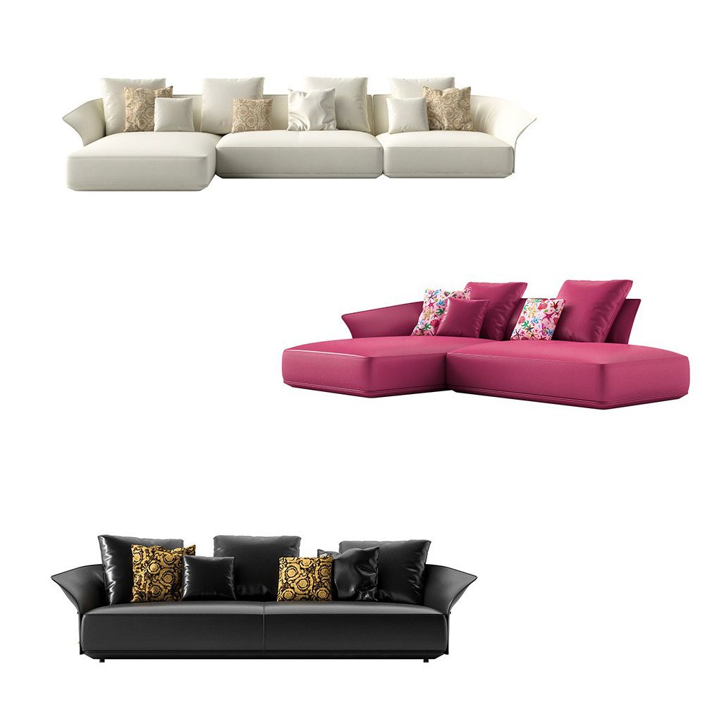 Living Room Villa sofas White Luxury High Quality Leather sofa Set Italian Design Furniture Luxury sofas