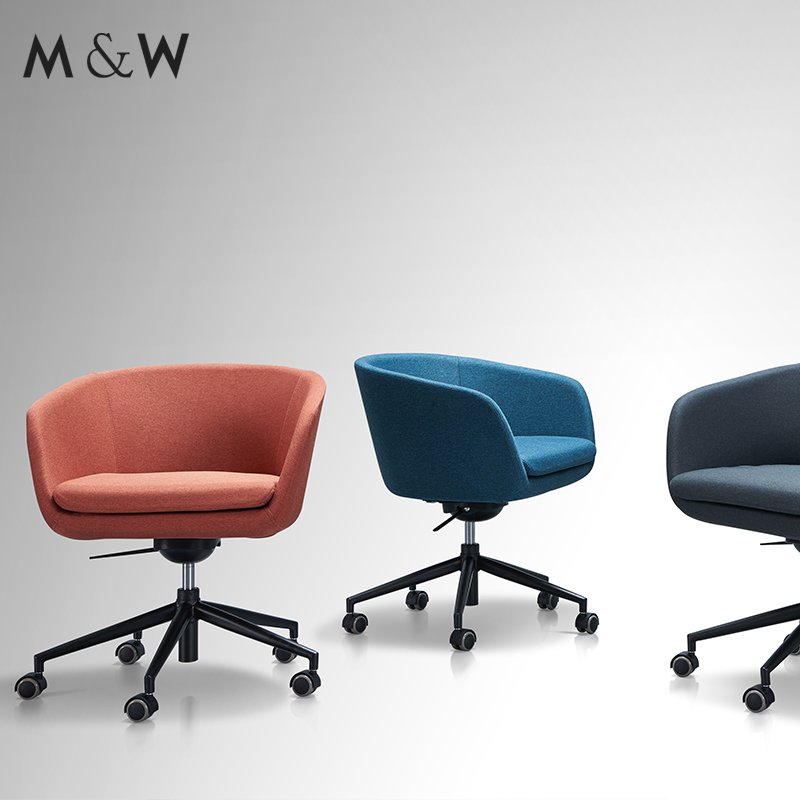 M&W European style four optional materials waiting reception room furniture office sofa