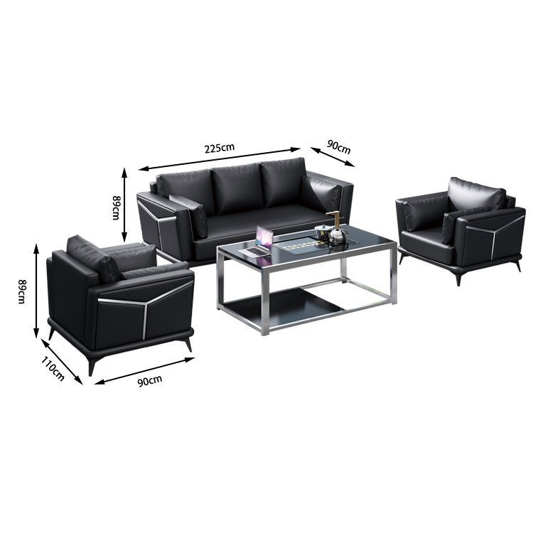 Zebai Sofa Leather Sofa Set Commercial Durable Executive Office Office Furniture Bedroom Furniture Modern Garden Sets