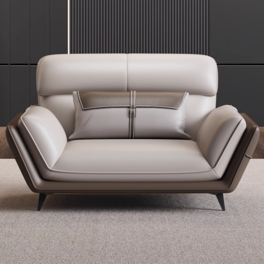 Ekintop Furniture New Design Exquisite Three-seat Luxurious Leather Living Room Comfortable Office Sofa