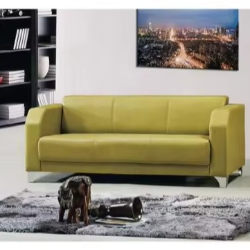 Hot selling and cheap Stainless steel foot solid wood frame sofa for office Modern and fashionable office sofa set furniture