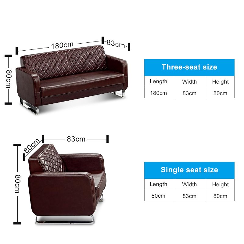Hot selling and cheap Stainless steel foot solid wood frame sofa for office Modern and fashionable office sofa set furniture