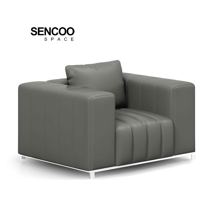 2024 Light Luxury Leather Office Sofa Modern Leisure Arm Sofa Chair Italian Design Color For Home And Hotel Office
