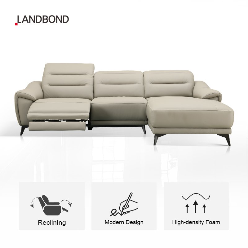 Europe Trend Corner Sofa And Leather Recliner Sectional sofa l shape Modern Sofa Set Living Room Furniture