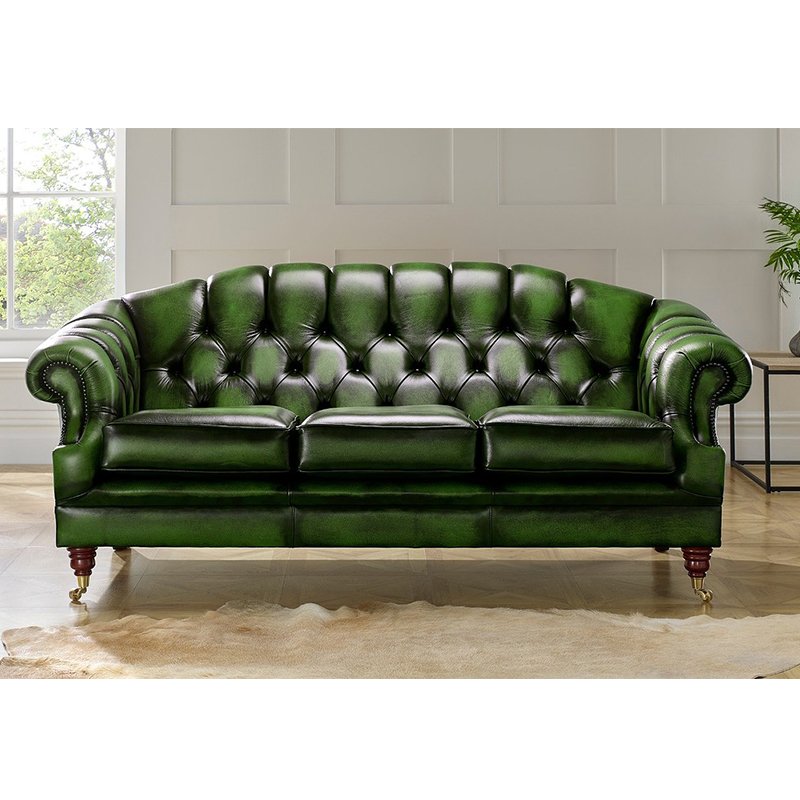 Brown Chesterfield Designer Luxury Genuine Modern Leather Sofa