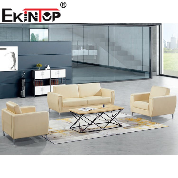 Ekintop Luxury Modern Waterproof Couch Sectional Sofa Office l Shape Corner Sofa Set Furniture Living Room Sofas