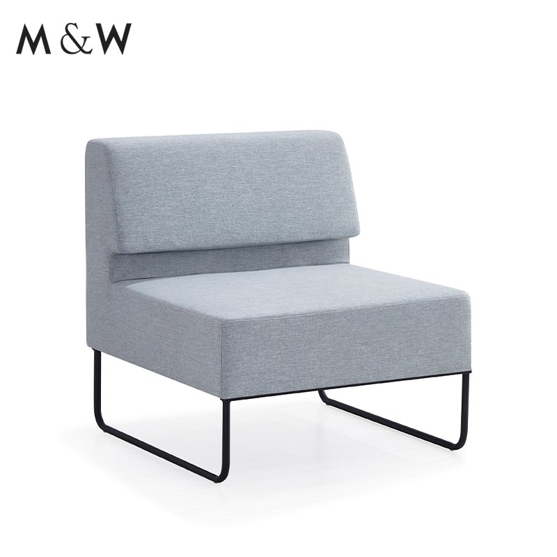 M&W Upholstery Fabric Sectional Office Sofa Sets office Casual Seating Sofa