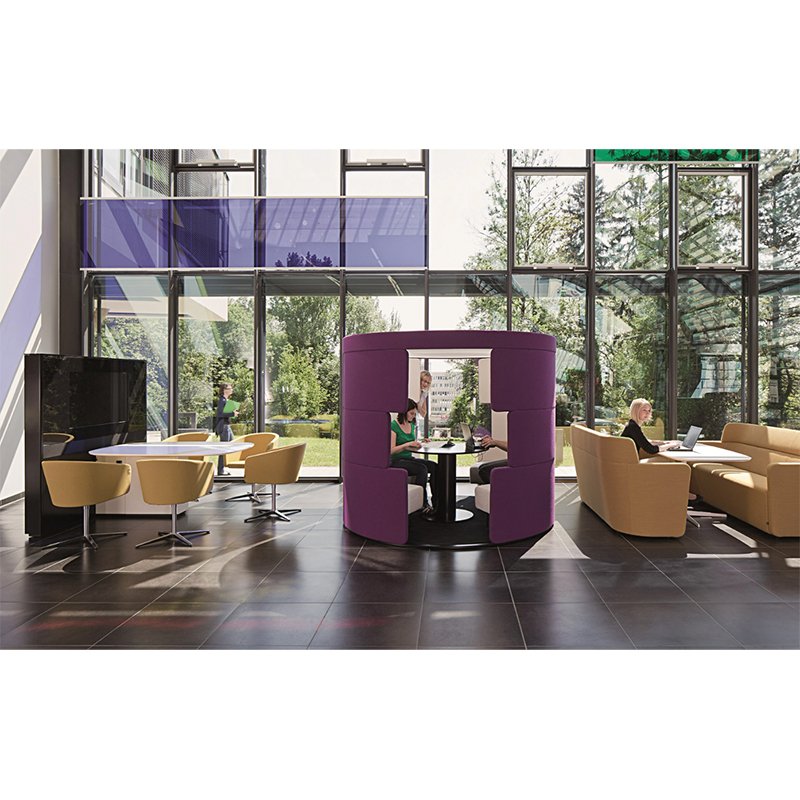 commercial use hot selling modern velvet fabric booth sofa for office public area