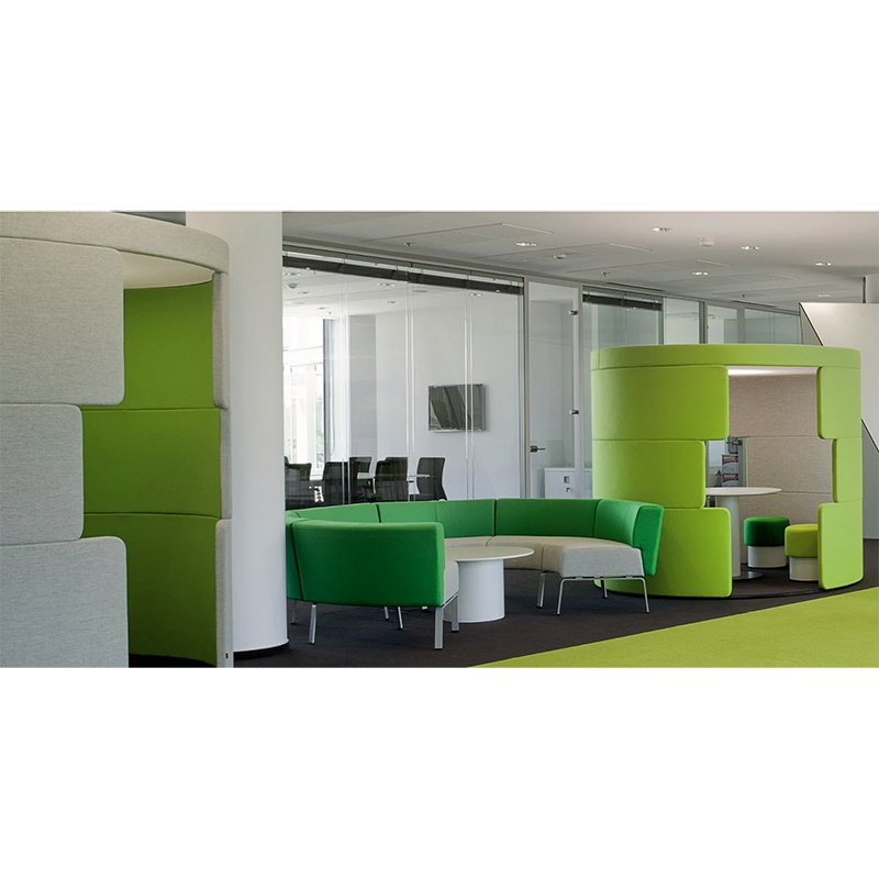 commercial use hot selling modern velvet fabric booth sofa for office public area