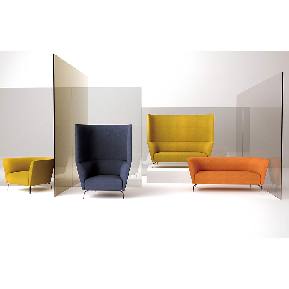 Modular Customize Sofa High Quality Solid Wood Frame With High Density Foam Modular Corner Fabric Sofa for Office