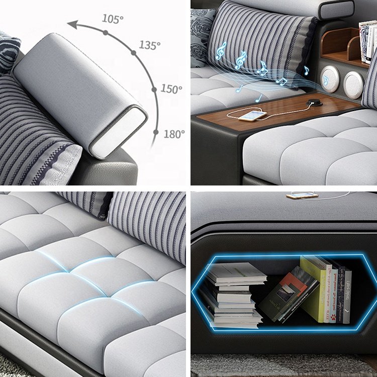 high quality grey fabric upholstery modern italian design set living room furniture luxury sofas
