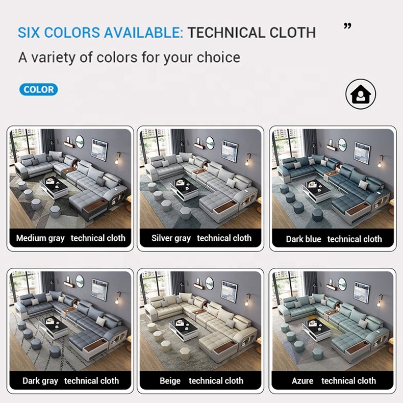 high quality grey fabric upholstery modern italian design set living room furniture luxury sofas