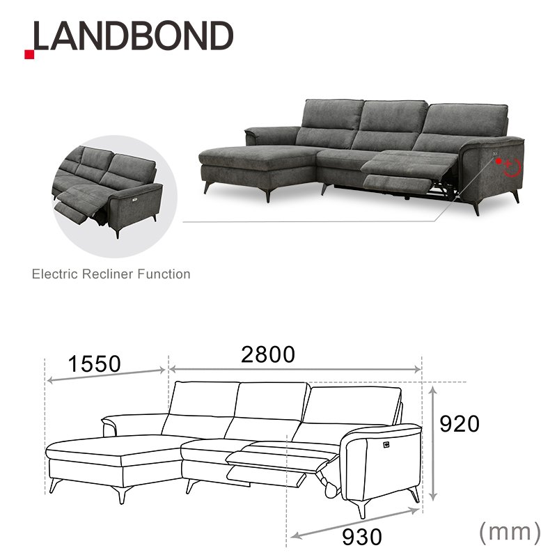Luxury Fabric Sofa Set Furniture Lounge Living Room Sofas Sectional Velvet Modern L Shaped Electric Recliner Sofa for villa