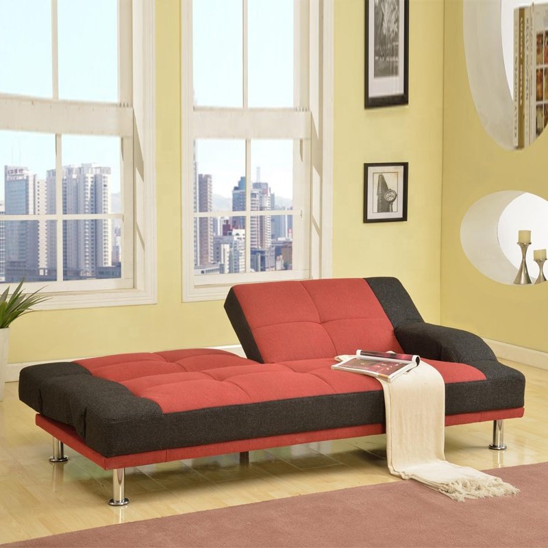 Modern style Apartment Office Sofa fabric folding sofa bed Adjustable Convertible Sleeper Sofa Bed Multi-functional