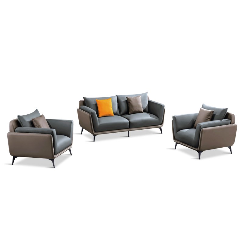 Italian Style wooden Executive Designs Office Furniture Leather Modular Office Sofa Set Furniture