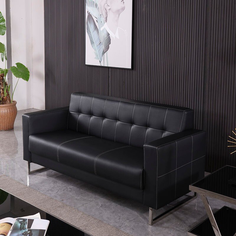 visitor executive in front of the leather sectional modern reception luxury office sofas sofa set furniture modular design for