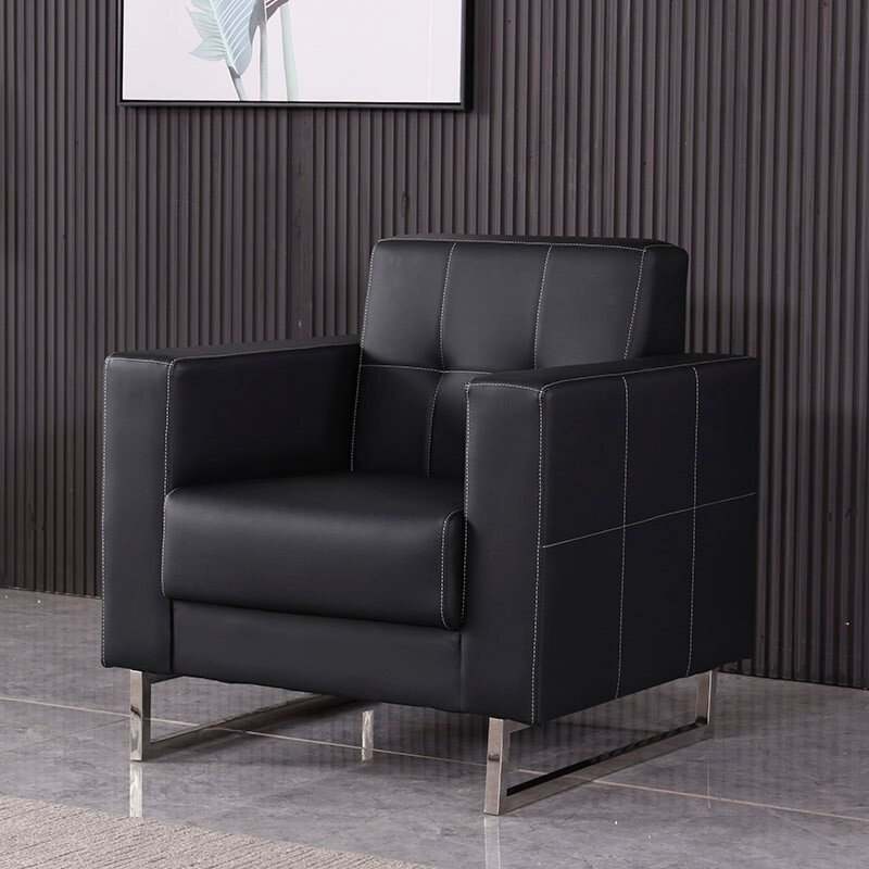 visitor executive in front of the leather sectional modern reception luxury office sofas sofa set furniture modular design for