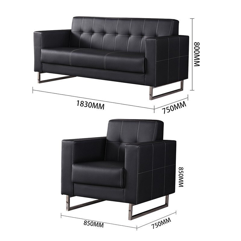 visitor executive in front of the leather sectional modern reception luxury office sofas sofa set furniture modular design for