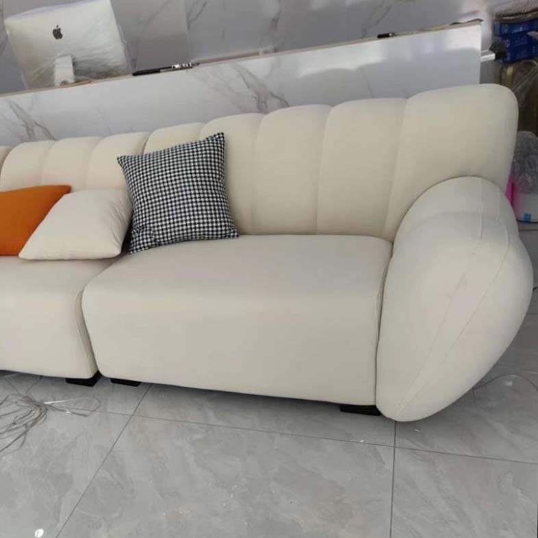 Modern Sectional Home Furniture Corner Living Room Relax Couch L Shape Velvet Fabric Sofa